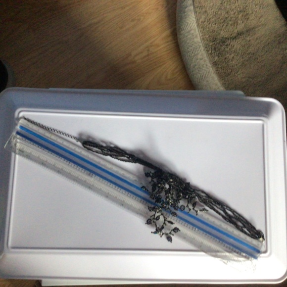 Stunning Black Beaded Vine Choker Necklace - Picture 7 of 12